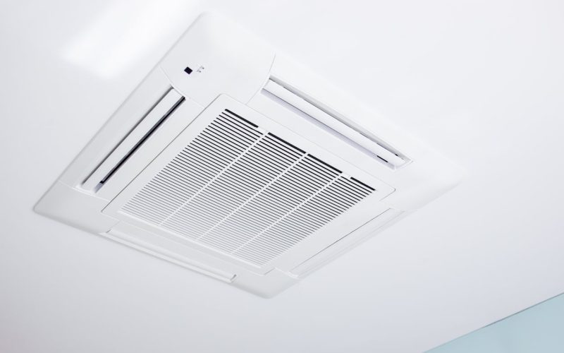 Heavy ceiling air conditioner in the modern home.